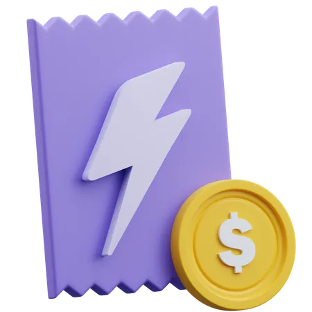 Electricity Cost  3D Icon