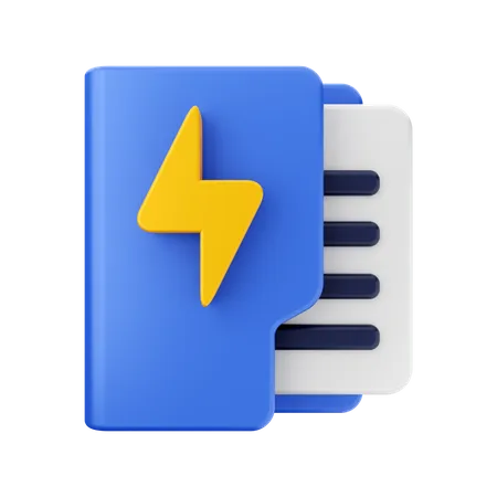 Electricity Folder  3D Icon