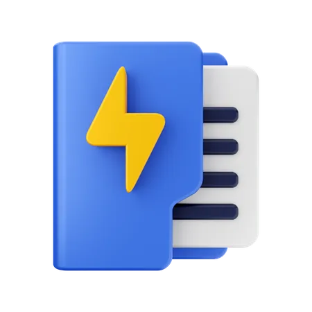 Electricity Folder 3D Icon