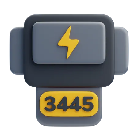 Electricity Meter  3D Icon