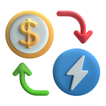 Electricity Payment  3D Icon