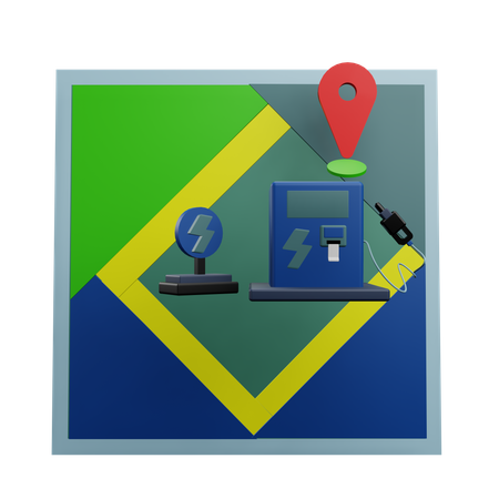 Electricity Pump Location  3D Icon