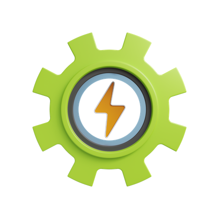 Electricity Setting  3D Icon