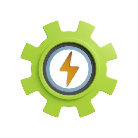 Electricity Setting  3D Icon