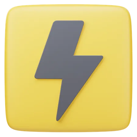 Electricity Sign  3D Icon