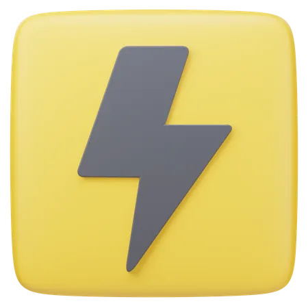 Electricity Sign 3 D Illustration 3D Icon