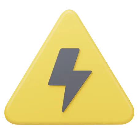 Electricity Sign 3 D Illustration 3D Icon