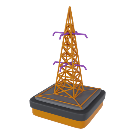 Electricity Tower  3D Icon