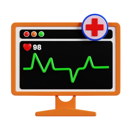 Electrocardiogram  3D Icon