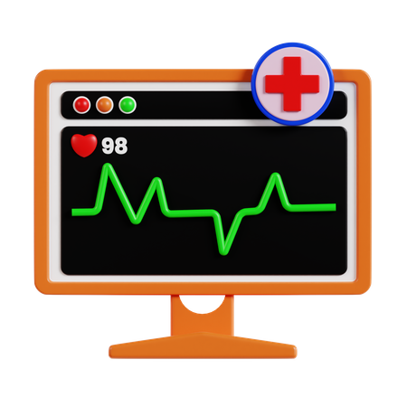 Electrocardiogram  3D Icon