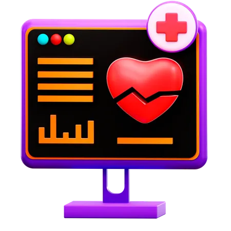 Electrocardiogram  3D Illustration