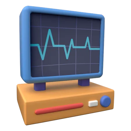 Electrocardiogram  3D Illustration