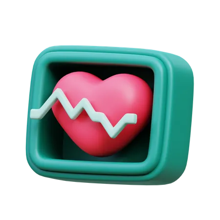 Electrocardiogram 3 D Medical Icon 3D Icon