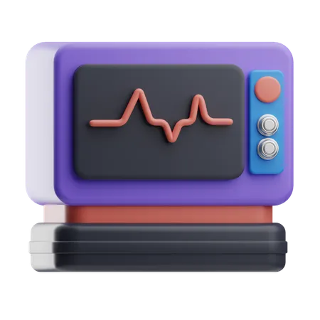 Electrocardiograma  3D Icon