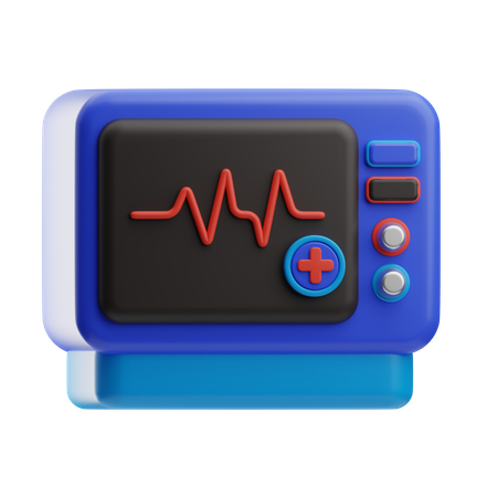 Electrocardiograma  3D Icon
