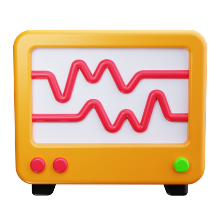 Electrocardiograma  3D Icon