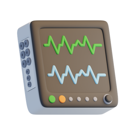 Electrocardiograma  3D Icon