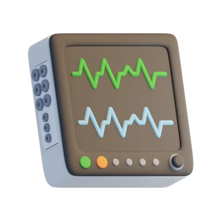 Electrocardiograma  3D Icon