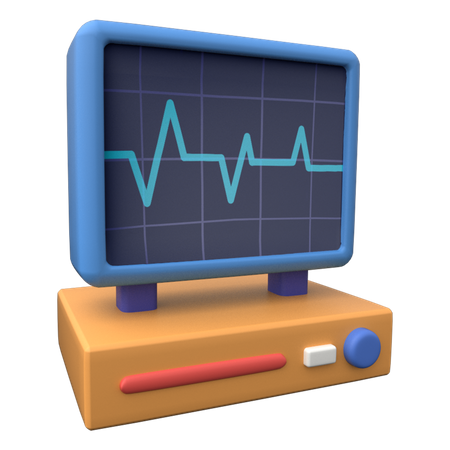 Electrocardiograma  3D Illustration