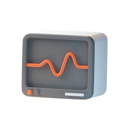 Electrocardiograma  3D Icon