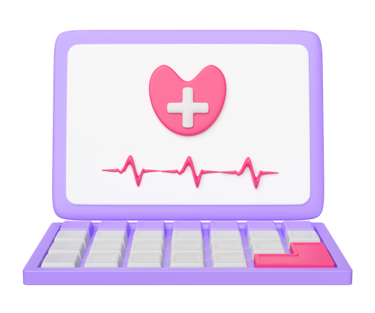 Electrocardiograma  3D Icon