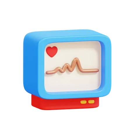 Electrocardiograma  3D Icon