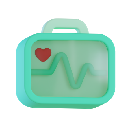 Electrocardiograma  3D Icon