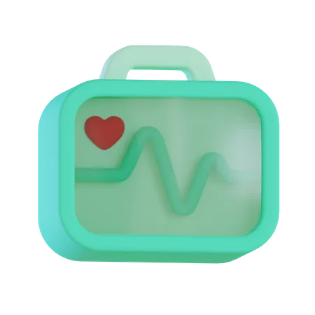 Electrocardiograma  3D Icon