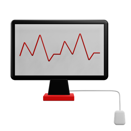 Electrocardiograma  3D Icon