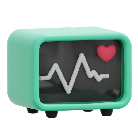 Électrocardiogramme  3D Icon