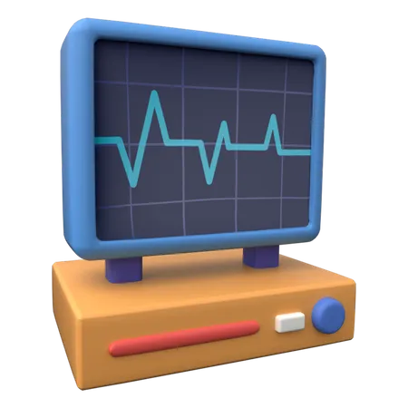 Électrocardiogramme  3D Illustration