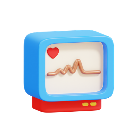 Électrocardiogramme  3D Icon