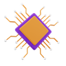 3d electronic chip logo