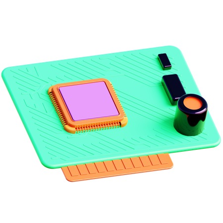 Electronic Circuit Board  3D Icon