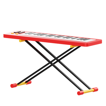 Electronic Piano 3D Illustration