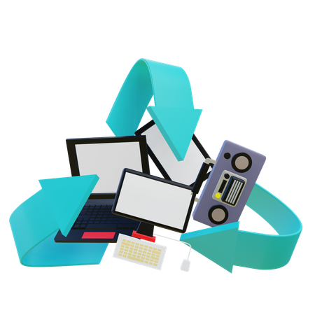 Electronic Waste  3D Icon