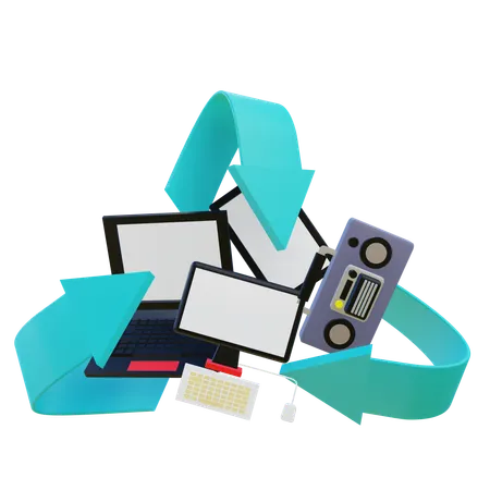 Electronic Waste  3D Icon