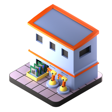 Electronics Factory  3D Icon