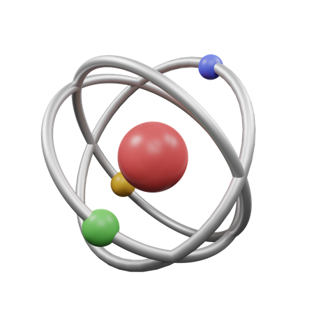Electrons And Neutron  3D Icon