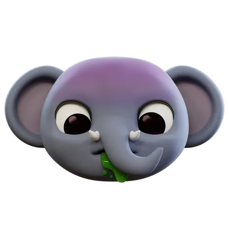 Elefant erbricht Emoji  3D Icon