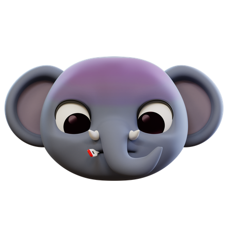 Elefant krank Emoji  3D Icon