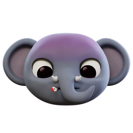 Elefant krank Emoji  3D Icon