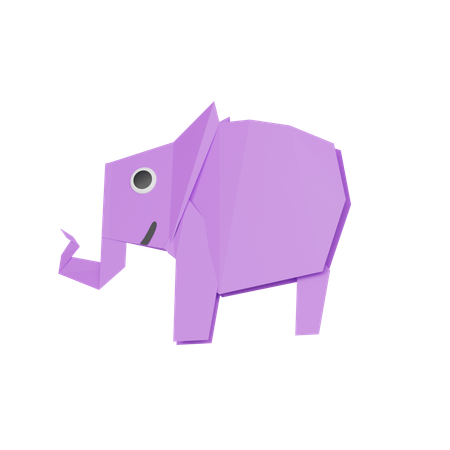 Elefante de papel  3D Icon