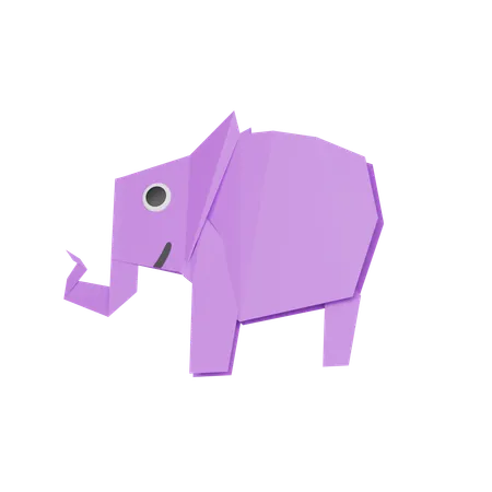 Elefante de papel  3D Icon