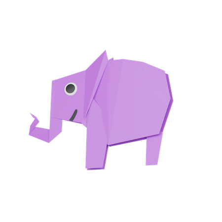 Elefante de papel  3D Icon