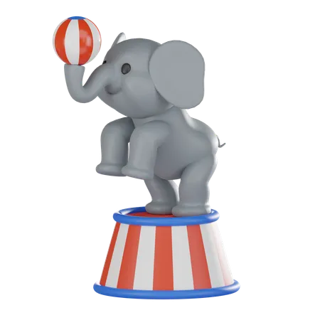 Entretenimento de elefante  3D Icon