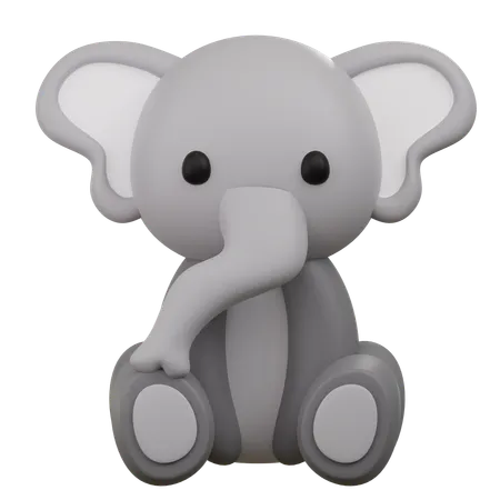 Elefante fofo  3D Icon