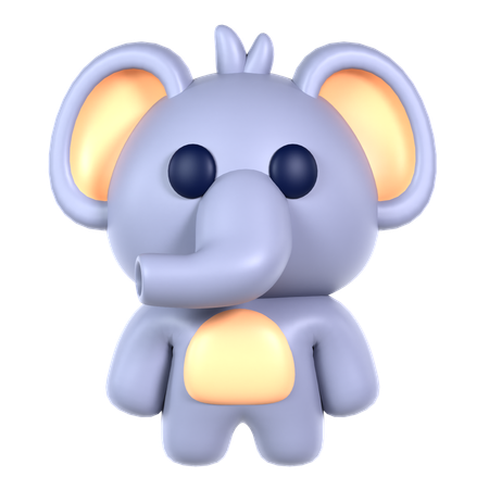 Elefante fofo  3D Icon