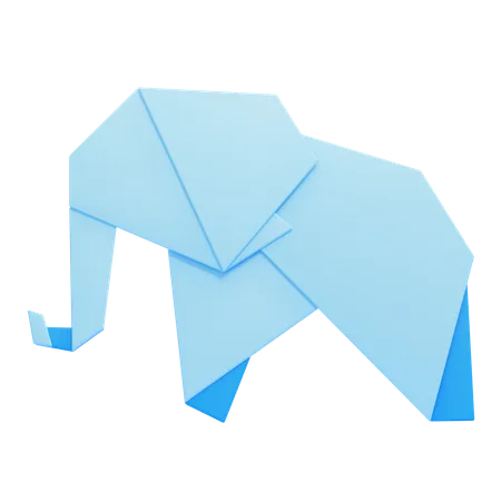 Elefante de origami  3D Icon