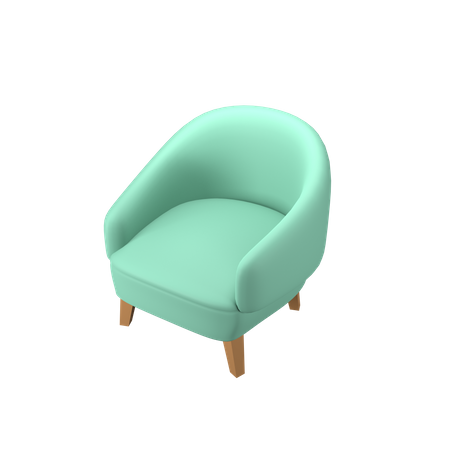 Elegant Arm Chair  3D Icon